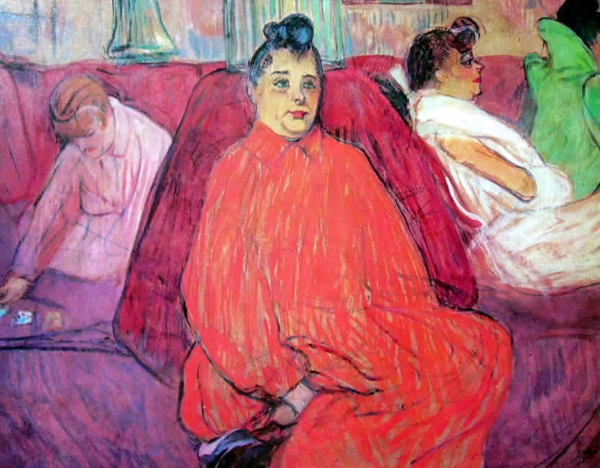 Il divano di Toulouse-Lautrec. 0lio su tela. 1893